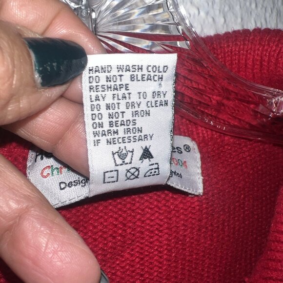 VINTAGE Women's Heirloom Collectibles Christmas Collection 2004 Zip Up Sweater - Picture 11 of 16